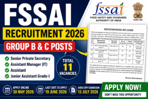 Latest FSSAI Recruitment 2026