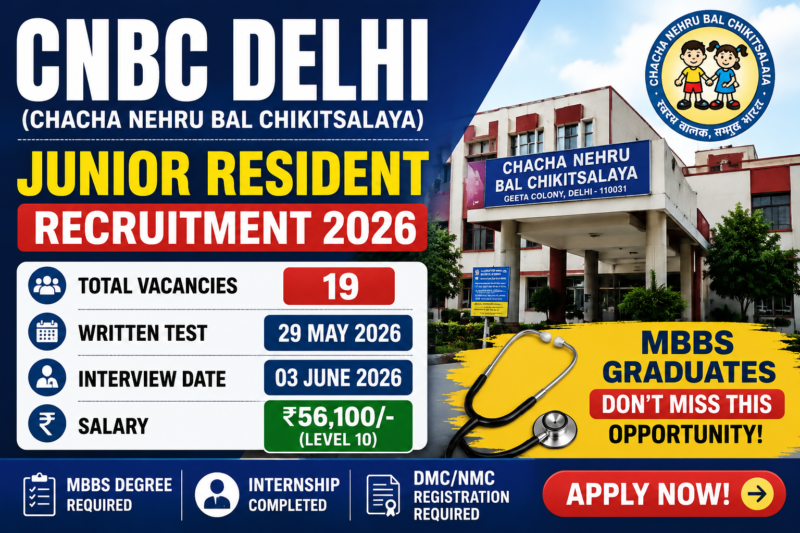Junior Resident Recruitment 2026 – Complete Details